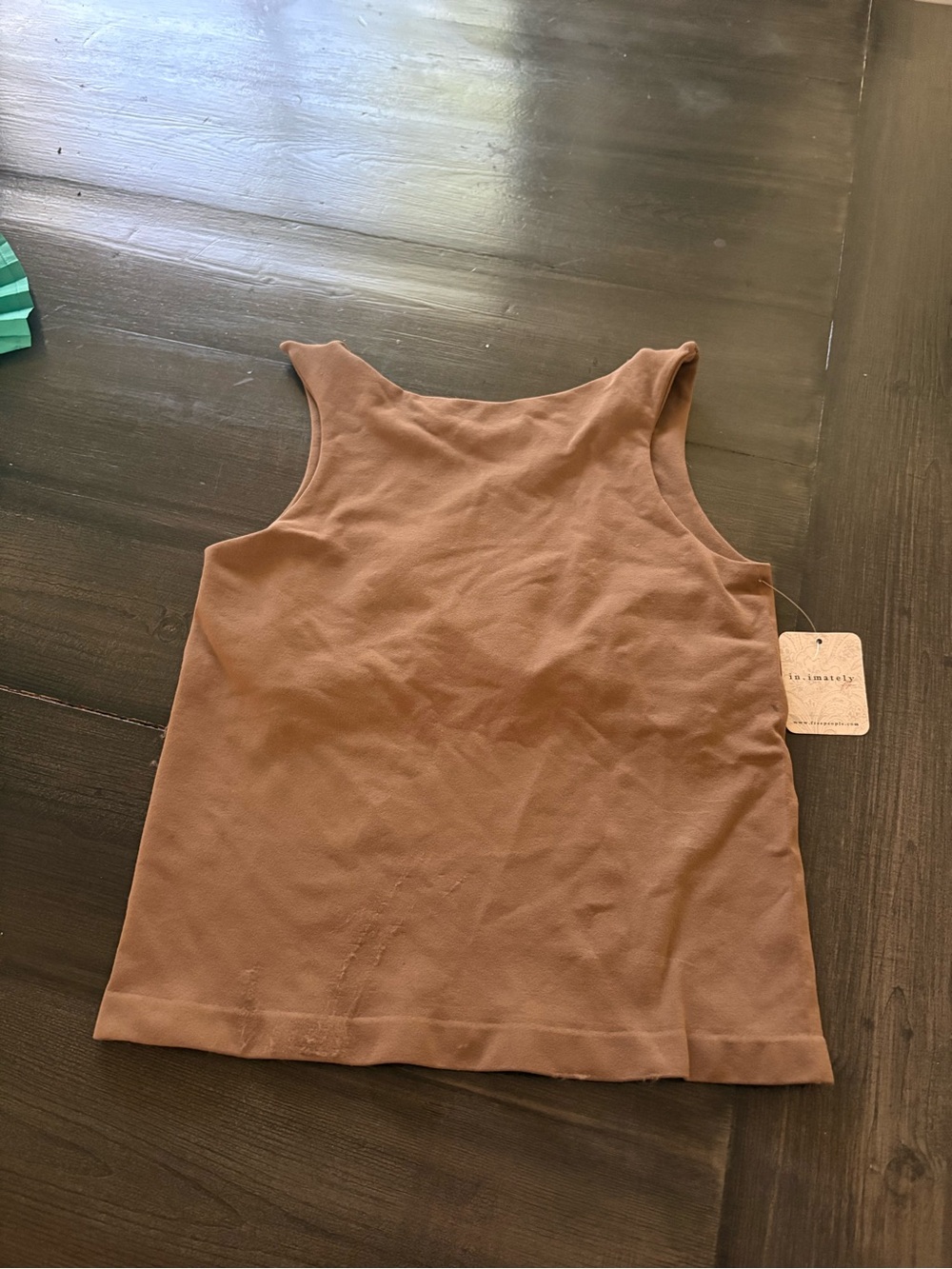 Intimately FP Brown Tank with Built in Bra (no padding)